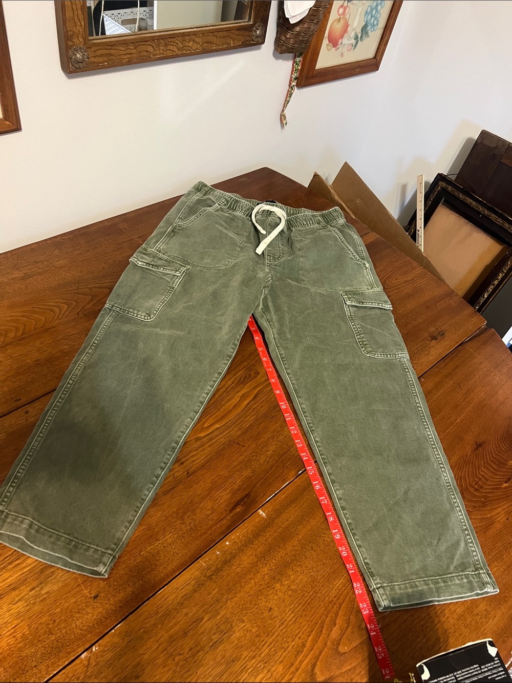 GAP Olive Drawstring Cargo Pants